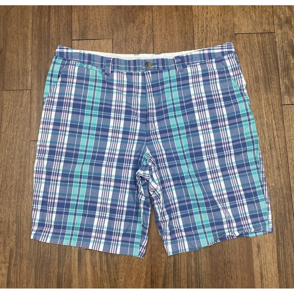Le Tigre Men's Multicolor Plaid  Shorts Sz 40